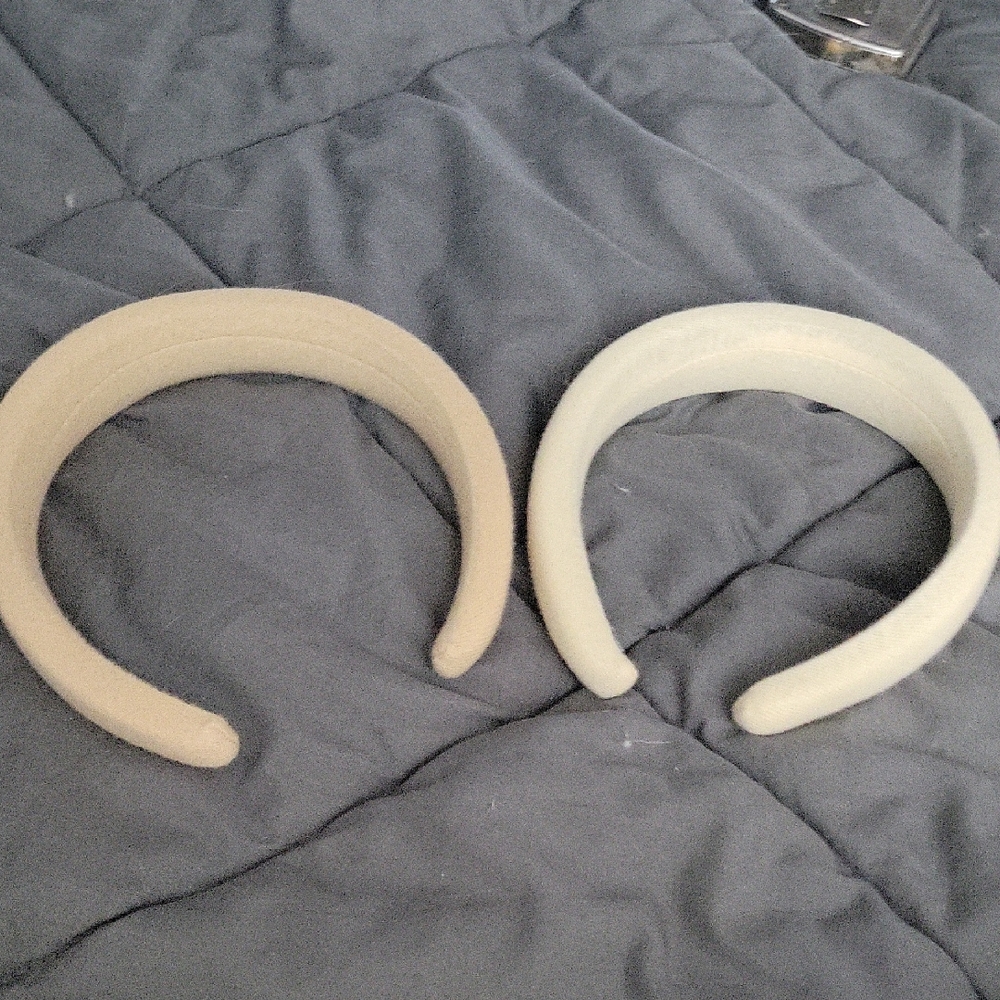 Elegant Cream and White Headband Set